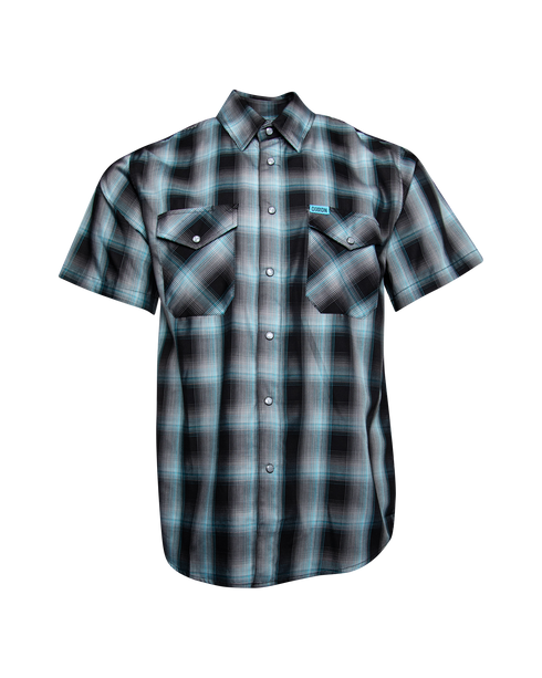 MORNING FOG BAMBOO SHORT SLEEVE BUTTON UP - MENS